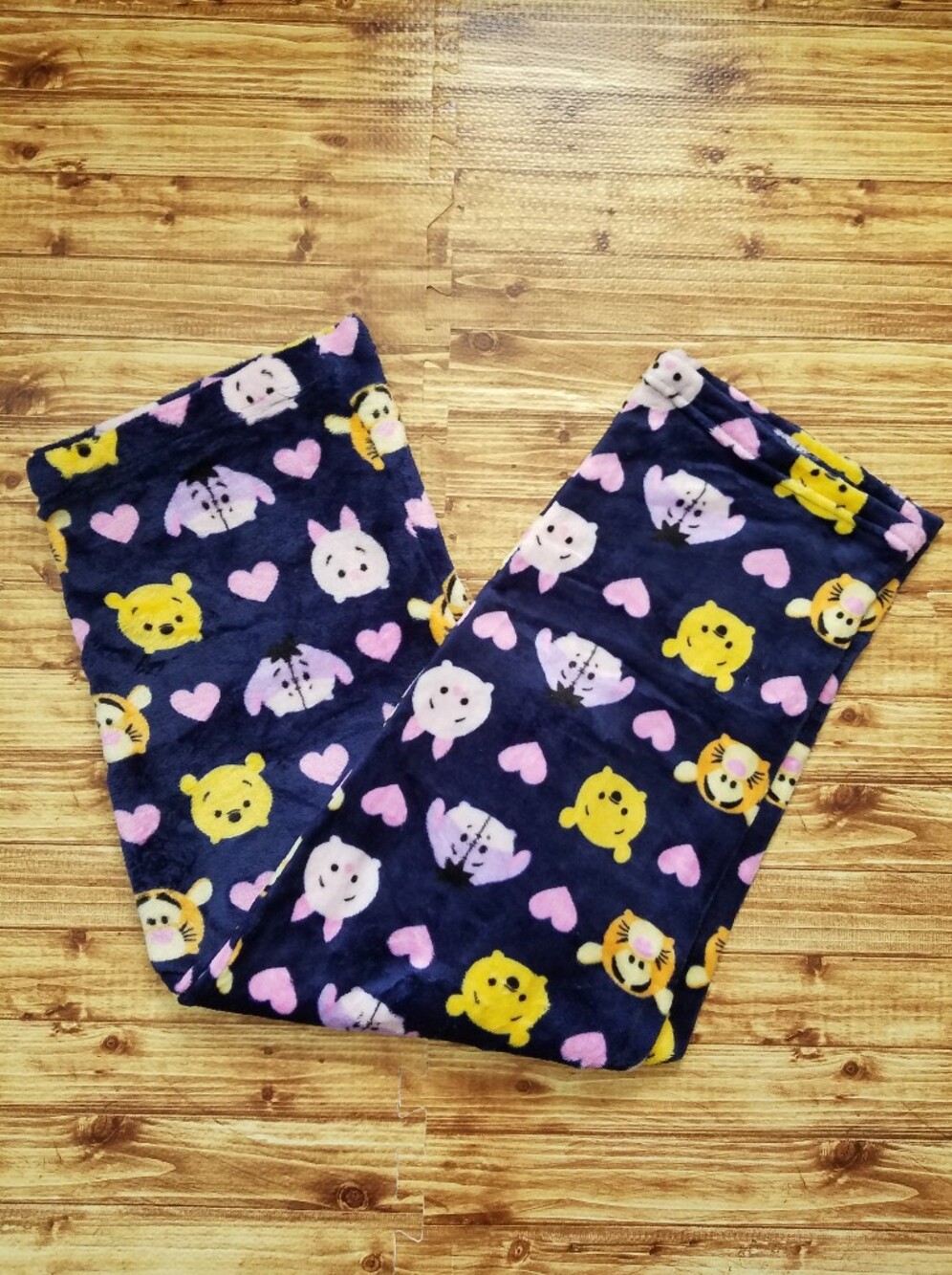 Disney Tsum Tsum Winnie The Pooh 2XL Women's Navy Fleece Pajama Pants Lounge Pjs